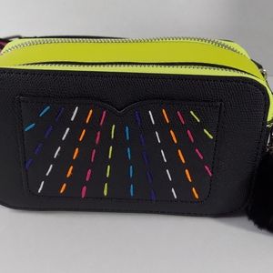Crossbody Camera Handbag Black Multi
